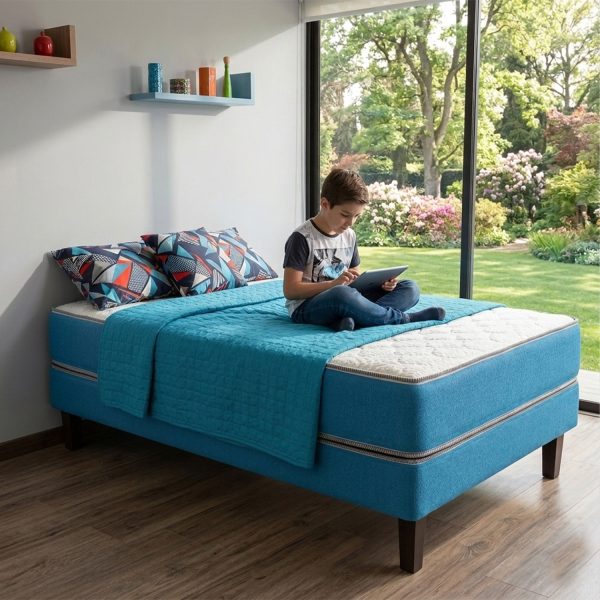 CAMA M-500 TURQUESA  1½ PLAZA