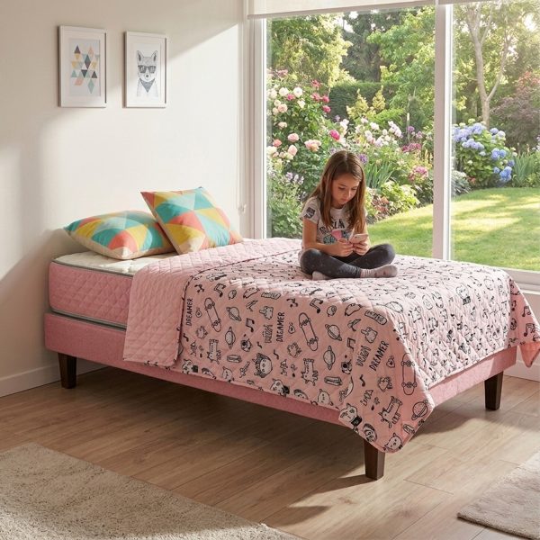 CAMA M-500 ROSADA 1½ PLAZA